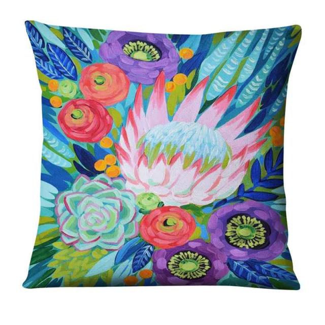 Floral Flamingos Cushion Covers.