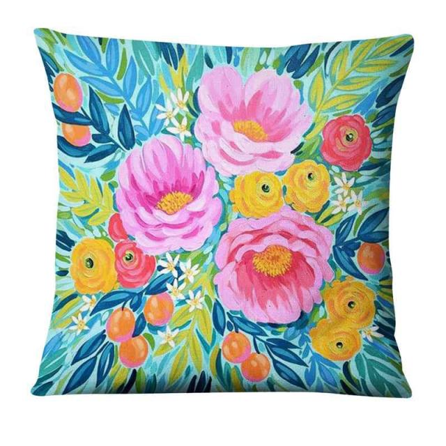 Floral Flamingos Cushion Covers.