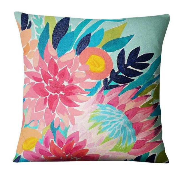 Floral Flamingos Cushion Covers.