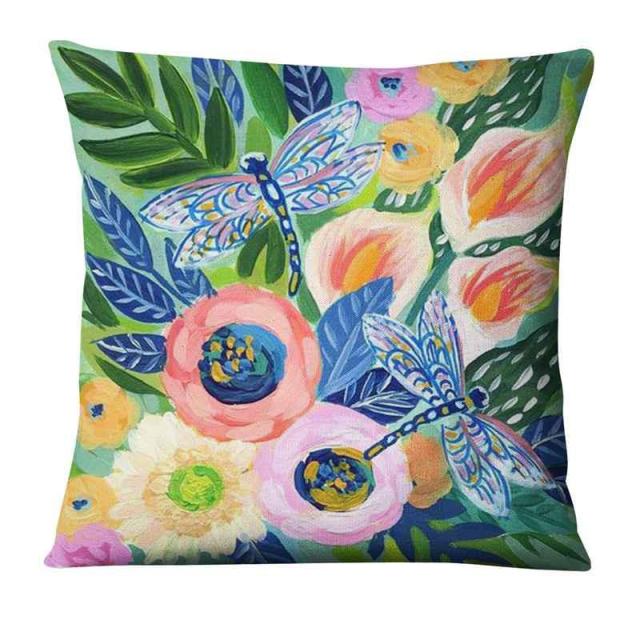 Floral Flamingos Cushion Covers.