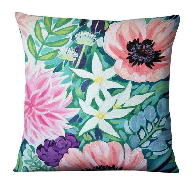 Floral Flamingos Cushion Covers.