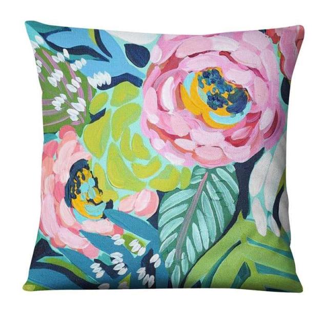 Floral Flamingos Cushion Covers.