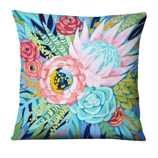 Floral Flamingos Cushion Covers.