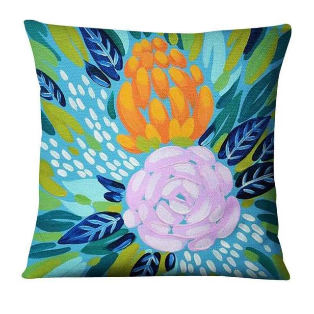 Floral Flamingos Cushion Covers.