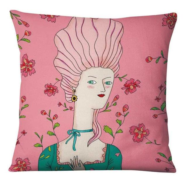 Red Beard & His Girlfriend Cushion Covers.