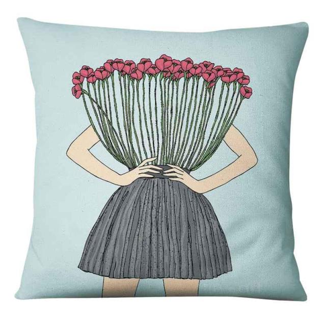 Red Beard & His Girlfriend Cushion Covers.