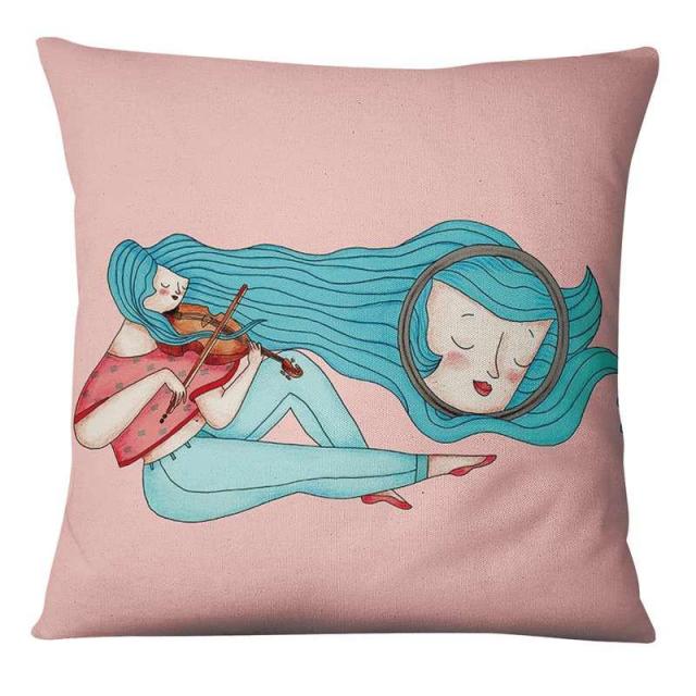 Red Beard & His Girlfriend Cushion Covers.