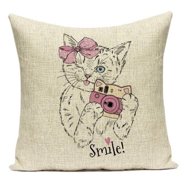Cat Lovers Cushion Covers.