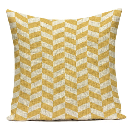 Mellow Yellow & Grey Geometric Cushion Covers.