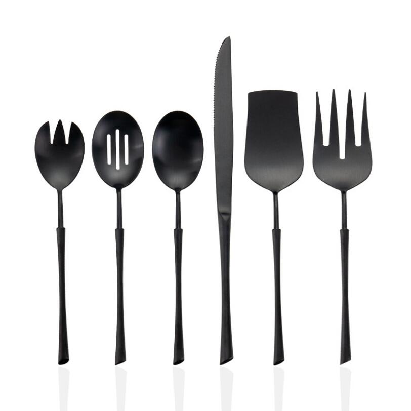Stunning Six-Piece Black Cutlery Set.