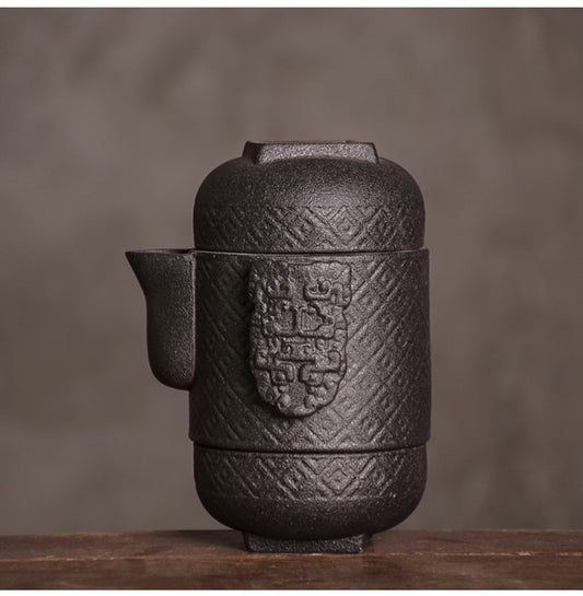 Decorated Layered Porcelain Tea Pot.