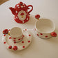 Red Spotted Tea Set