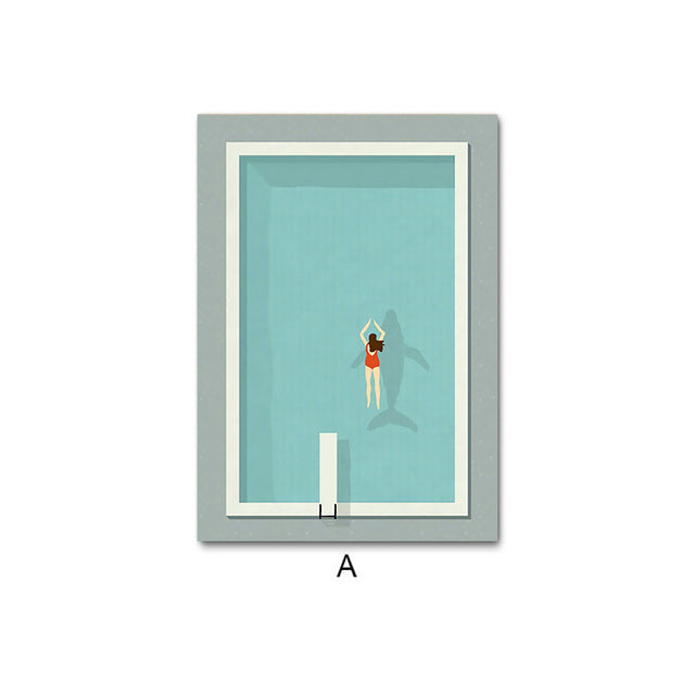 Happy Summer Canvas Print. Unframed.