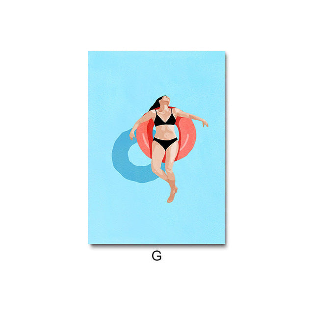 Happy Summer Canvas Print. Unframed.