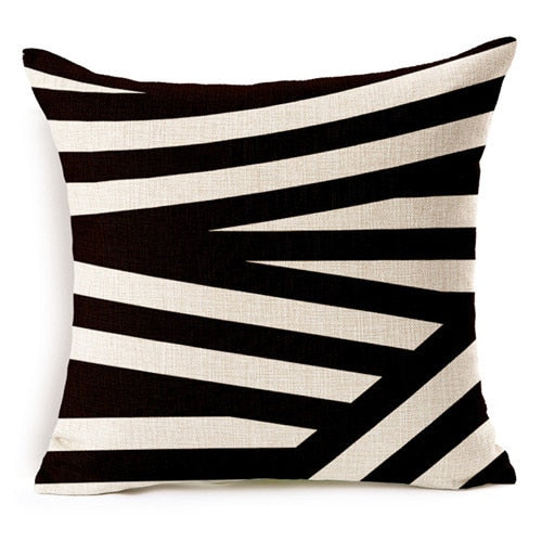 Patterned Black and White Cushion Covers.
