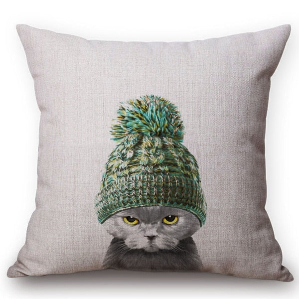 Peek-A-Boo Cat Cushion Cover