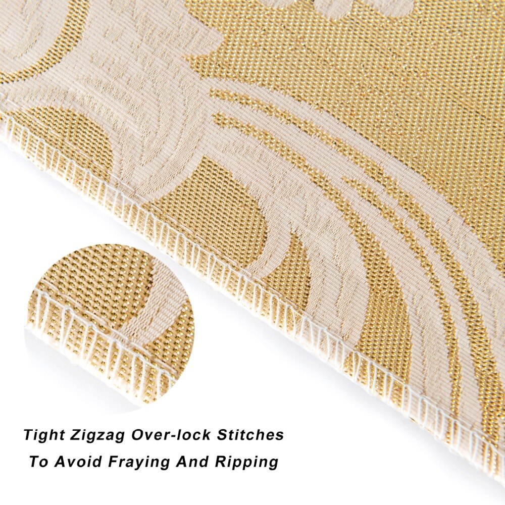Cream and Gold Jacquard Cushion Covers
