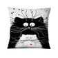 Black and White Cats Cushion Covers.
